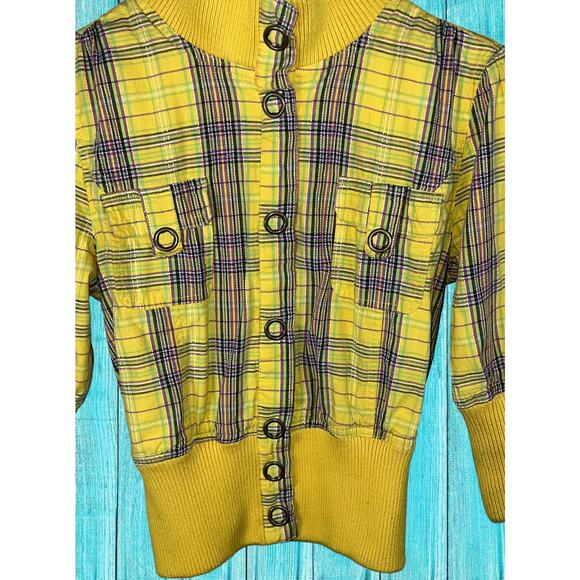 Forever 21 Yellow Button Jacket Blazer - Picture 2 of 14